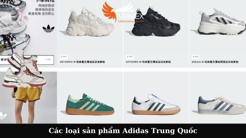 Các loại sản phẩm Adidas Trung Quốc