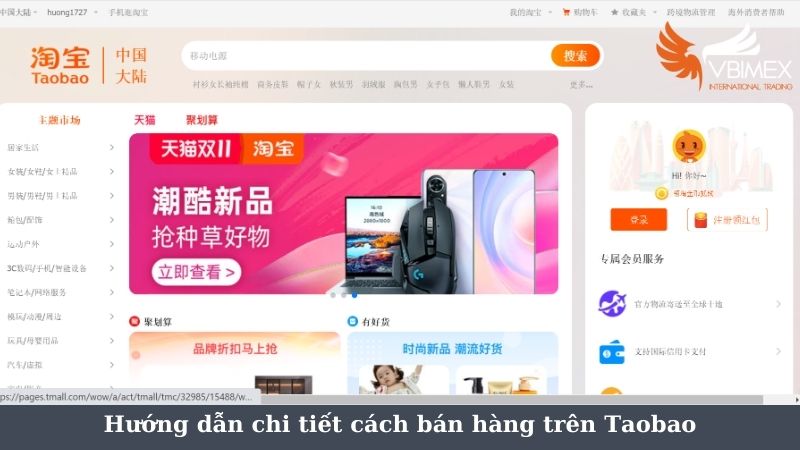 Hướng dẫn chi tiết cách bán hàng trên Taobao